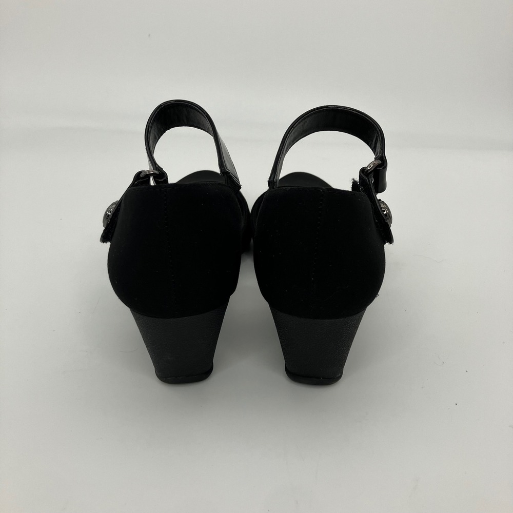 Anne Klein AK Sport Aktasha Wedges Womens 6.5M Black Mary Jane Heel Dress Shoes - Picture 8 of 12